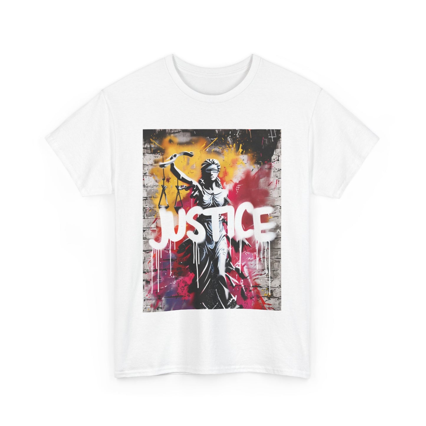 NEW! Justice Graphic Unisex Heavy Cotton Tee - Bold Statement Shirt