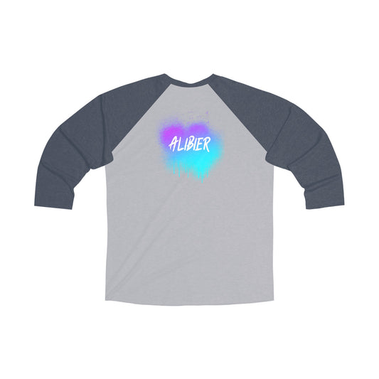 Alibier Spray Paint Unisex Tri-Blend 3\4 Raglan Tee