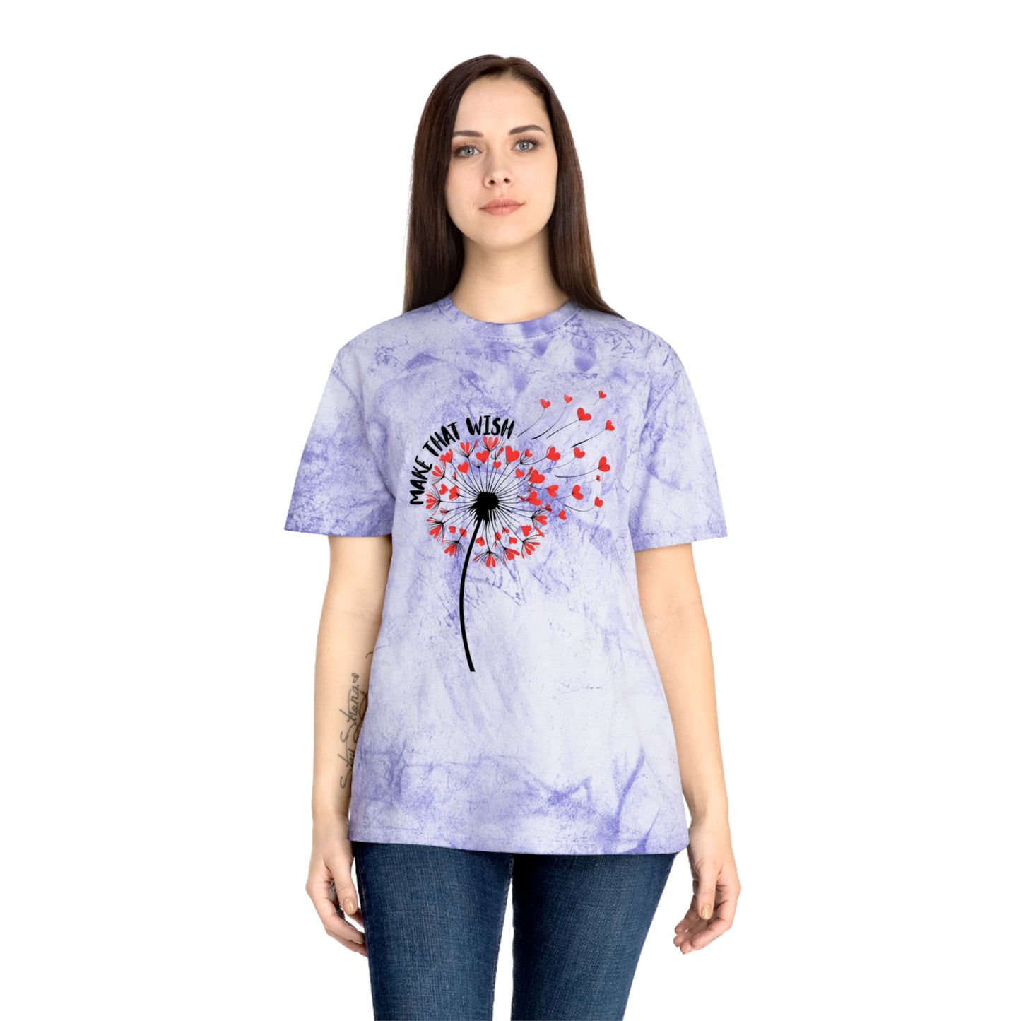 Dandelion 'Make That Wish' Tie-Dye Tee NEW FUN