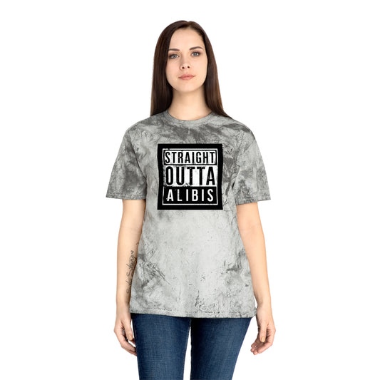 NEW! Retro Straight Outta Alibis Unisex Color Blast T-Shirt – Stylish & Fun Casual Wear