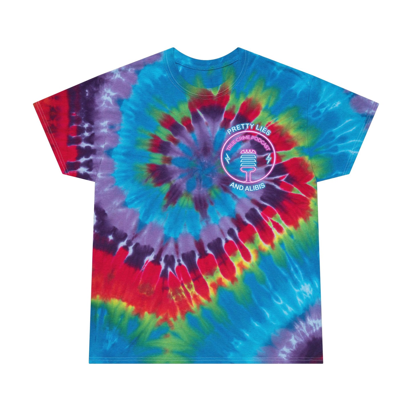 Pastel Spiral Tie-Dye Tee — "Stack Chips Not Charges" Crime Con 26'