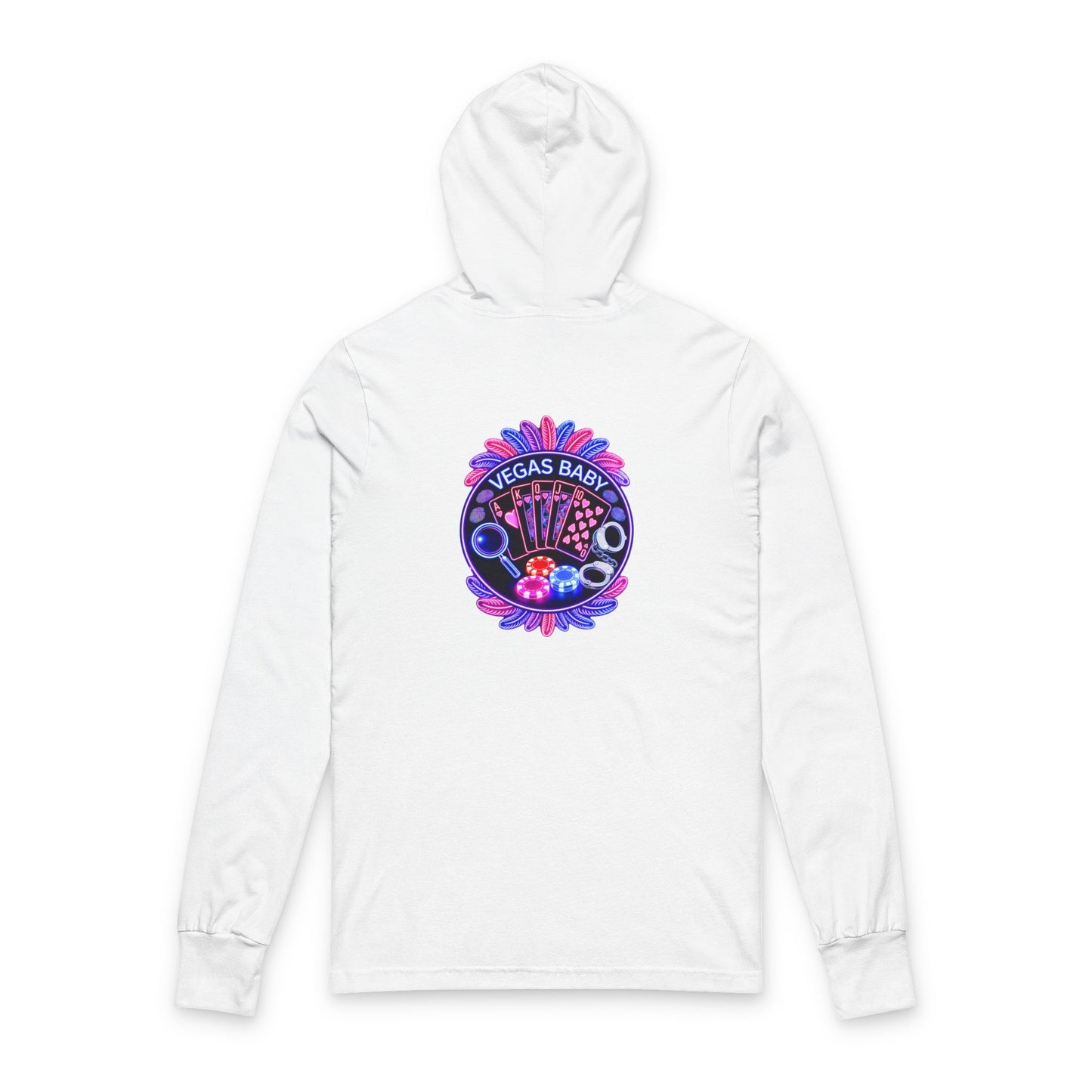 Vegas Baby Hooded Long Sleeve Tee — Crime Con 26'