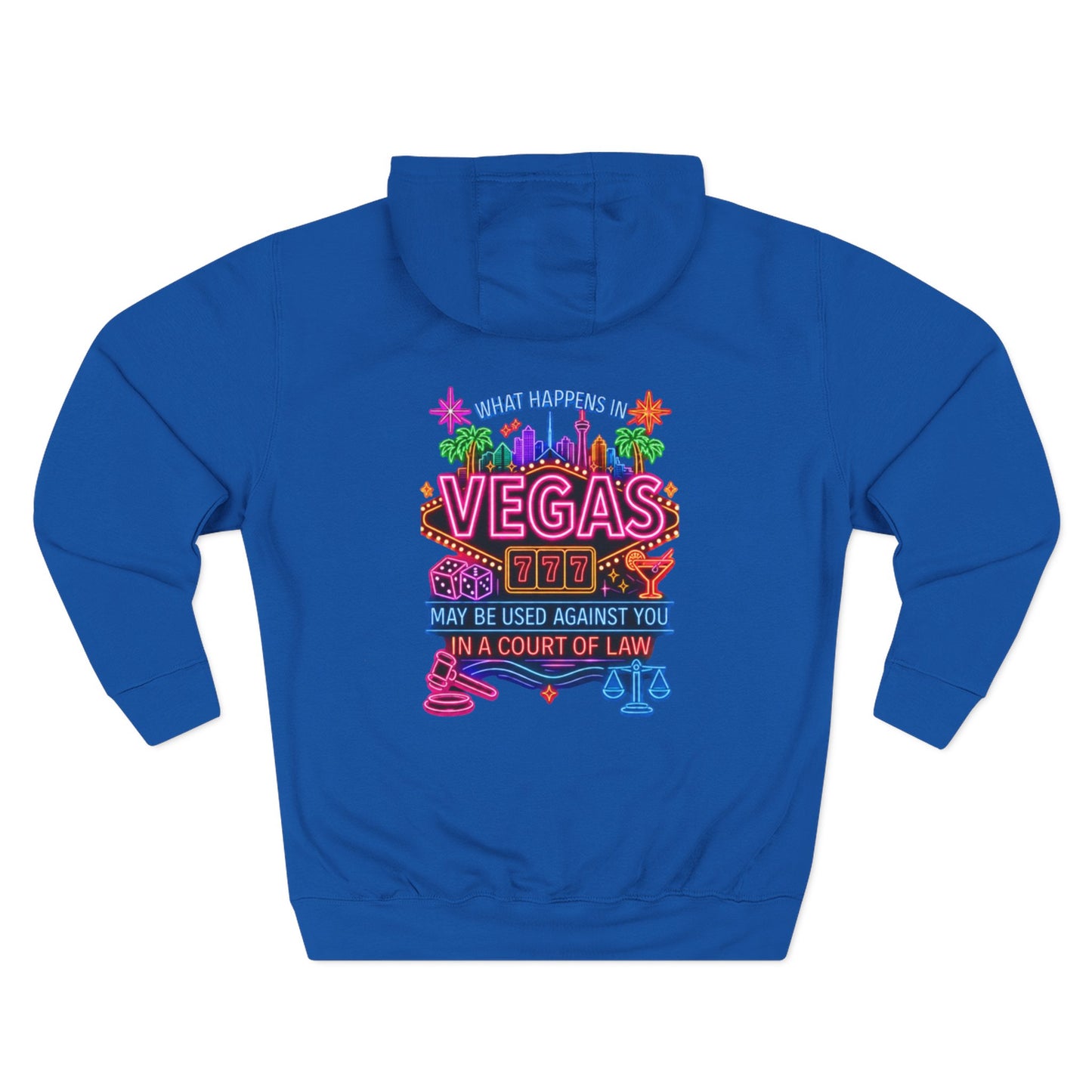 Retro Vegas Neon Hoodie — "What Happens In Vegas" (Design 2) Crime Con 26'