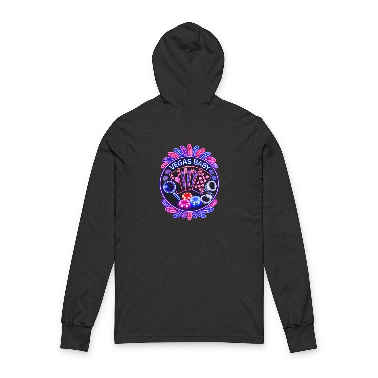 Vegas Baby Hooded Long Sleeve Tee — Crime Con 26'