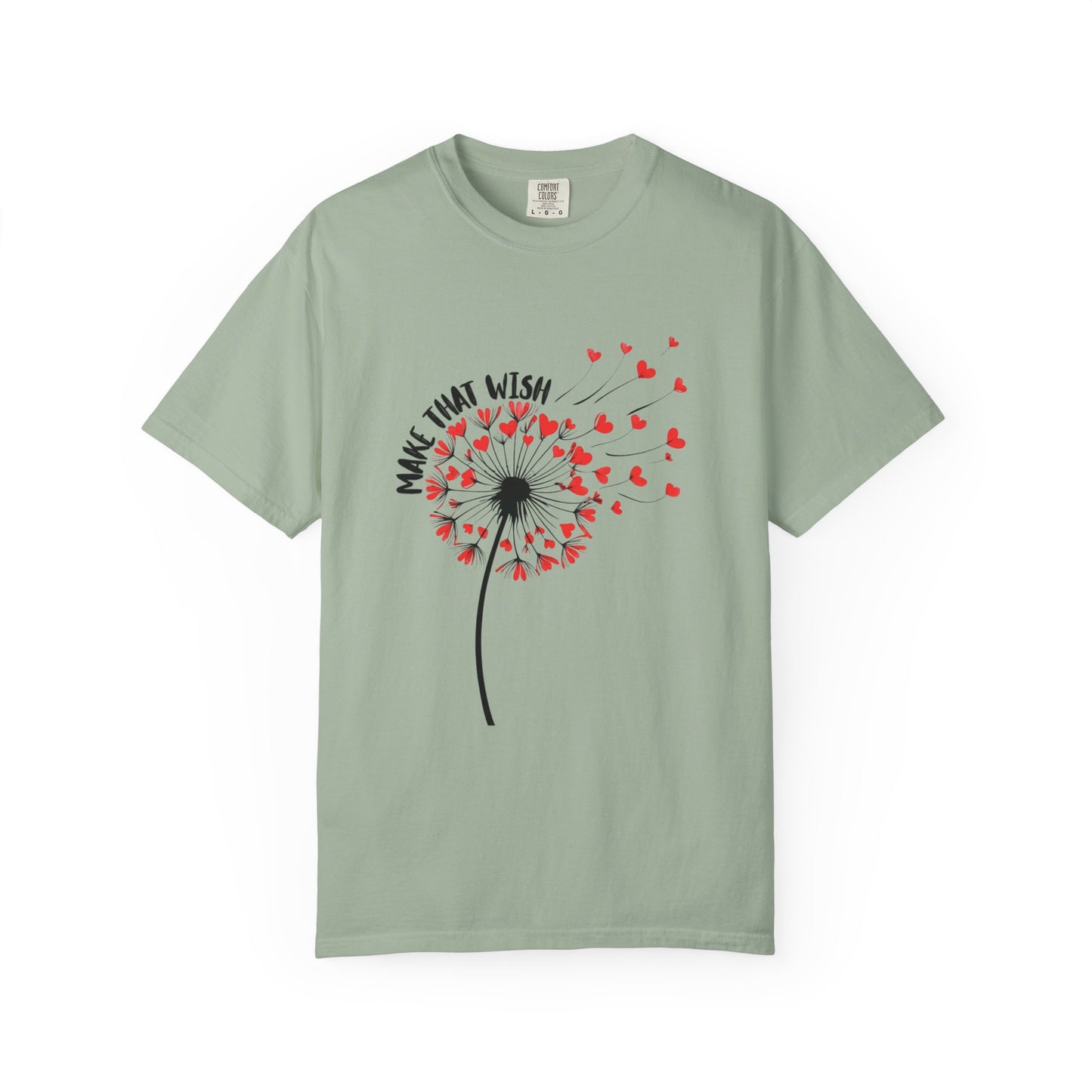 T-Shirt — 'Make That Wish' Dandelion Heart Graphic Tee - Fun Tee - New