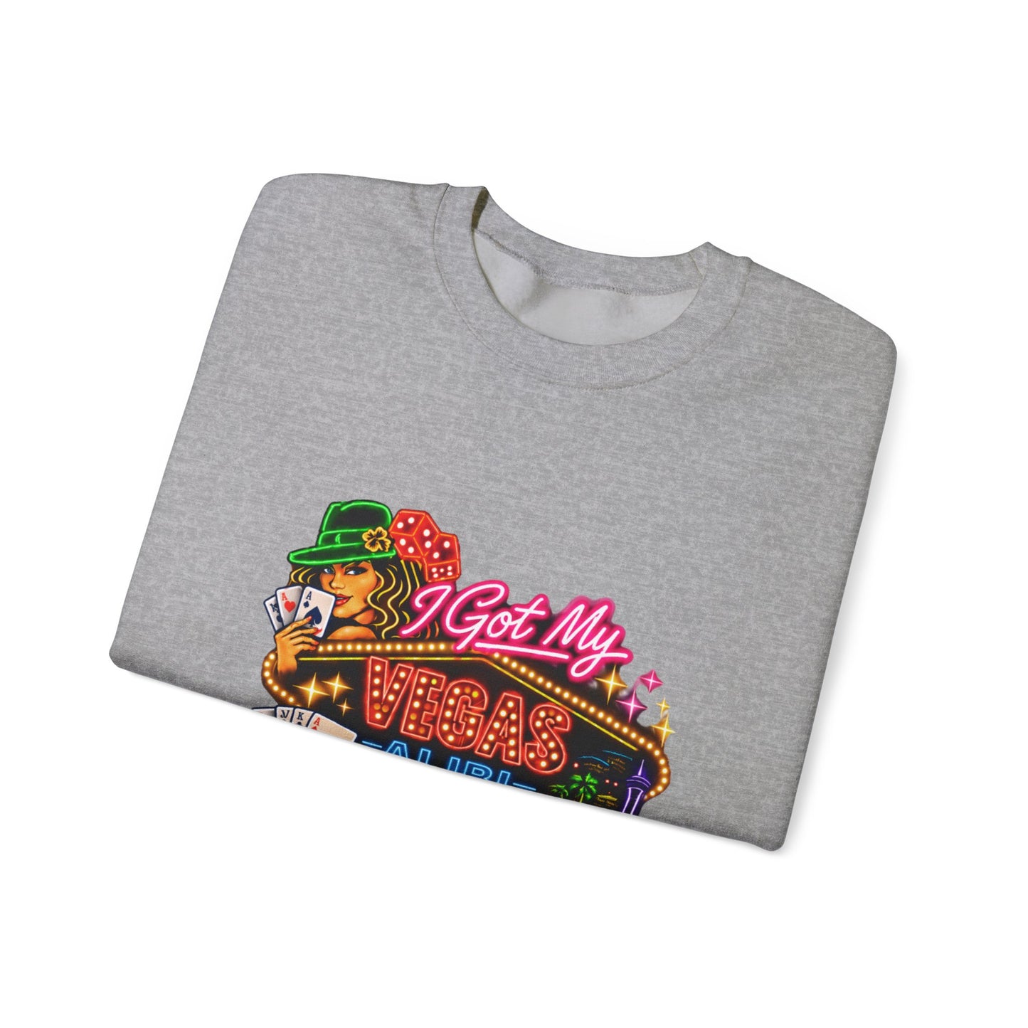Crewneck Sweatshirt — "I Got My Vegas Alibi" (No Logo)