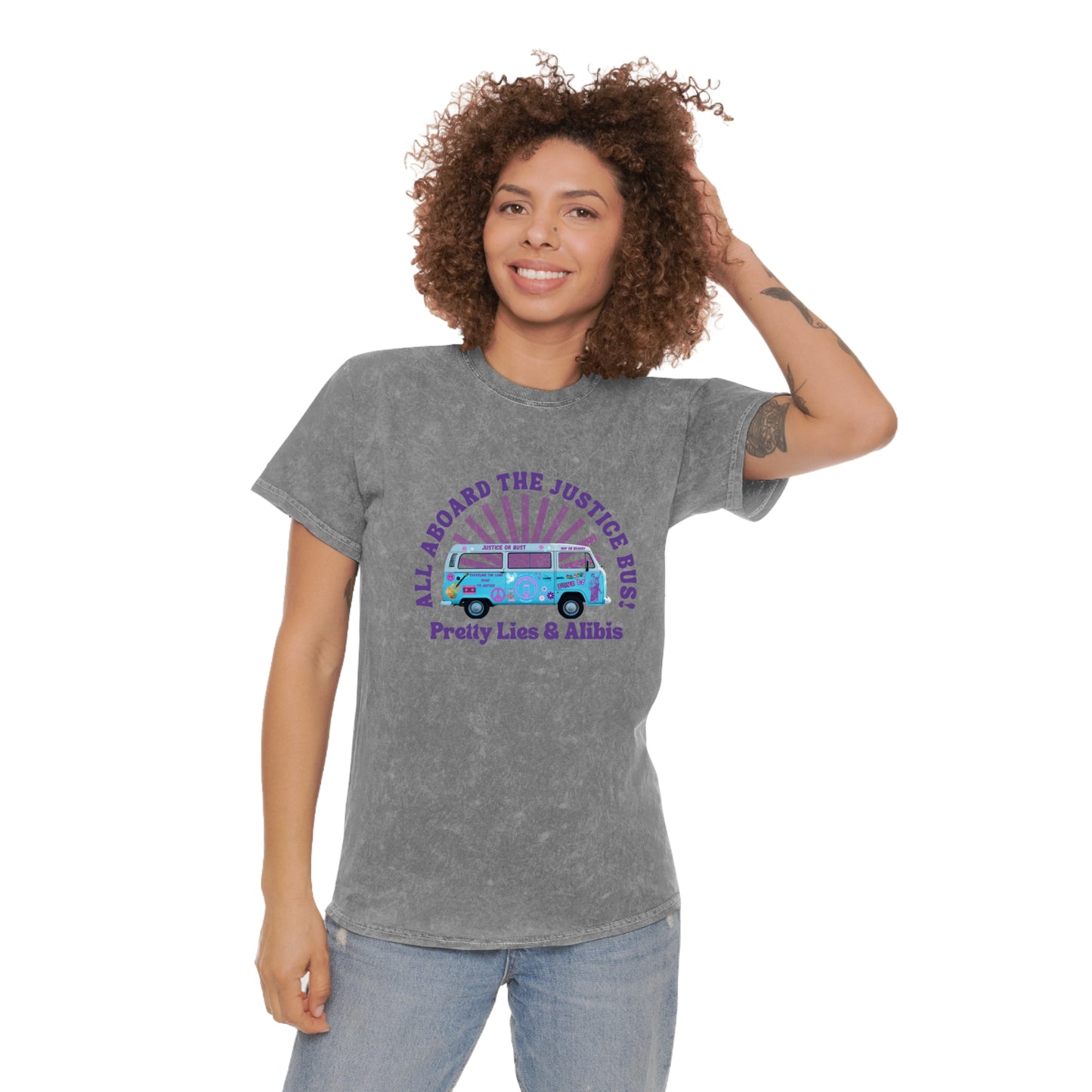 Justice Bus Unisex Mineral Wash T-Shirt