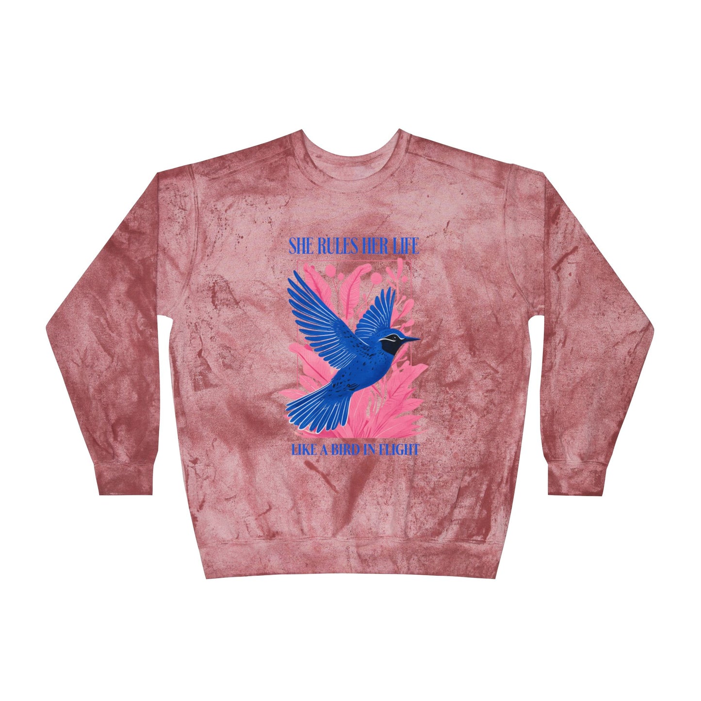 LYRICS - She Rules Her Life Like A Bird In Flight  Graphic Crewneck Sweatshirt NEW