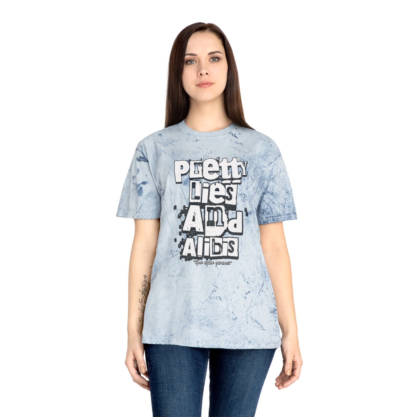 Pretty Lies Ransom Unisex Color Blast T-Shirt - "Pretty Lies and Alibis" Graphic Tee