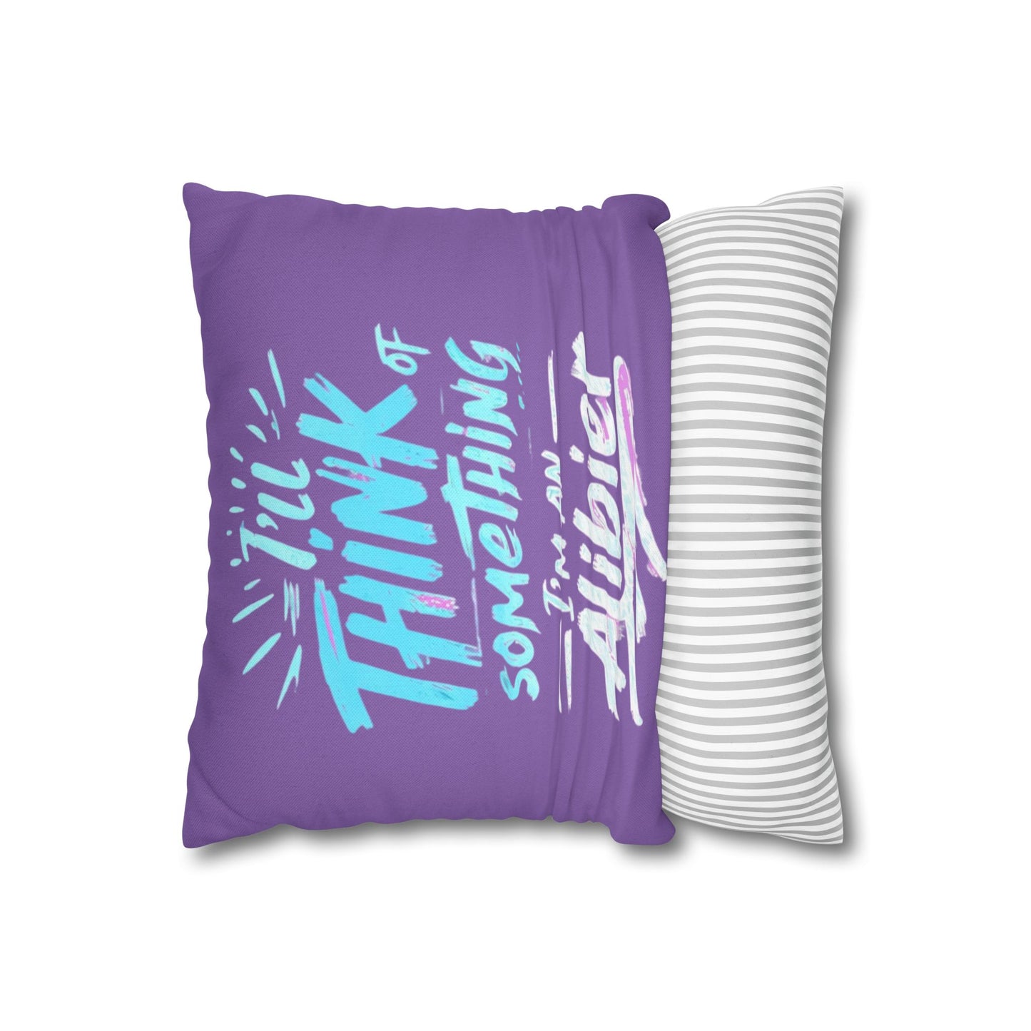 New! Alibier Inspirational Square Pillowcase - Vibrant Purple Decor for Home & Gifts