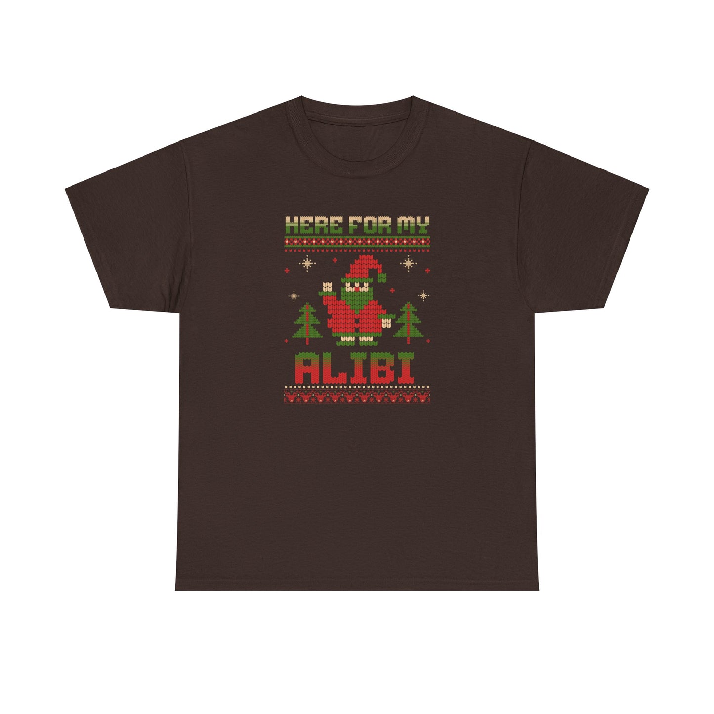 Here for My Alibi Unisex Christmas Tee