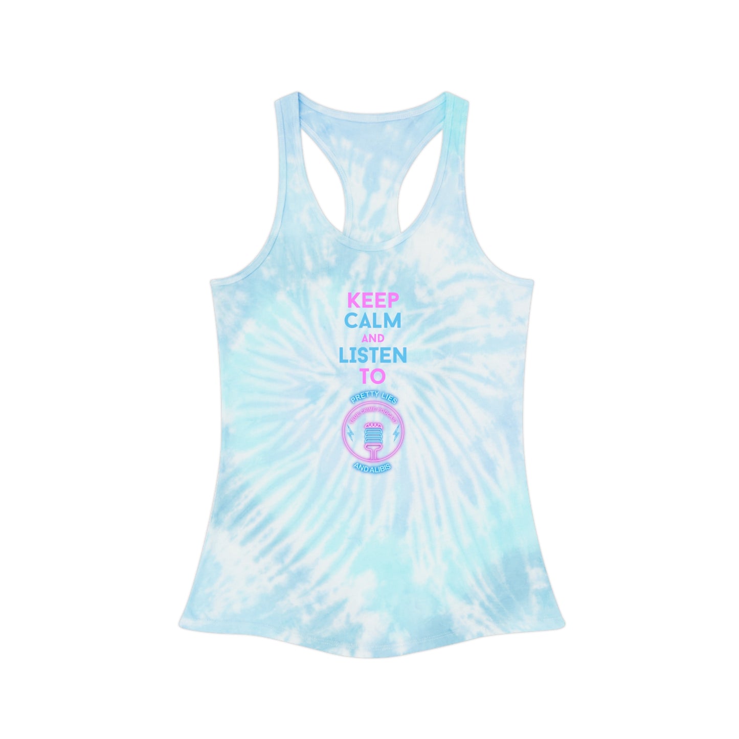 Keep Calm Tie Dye Racerback Tank Top