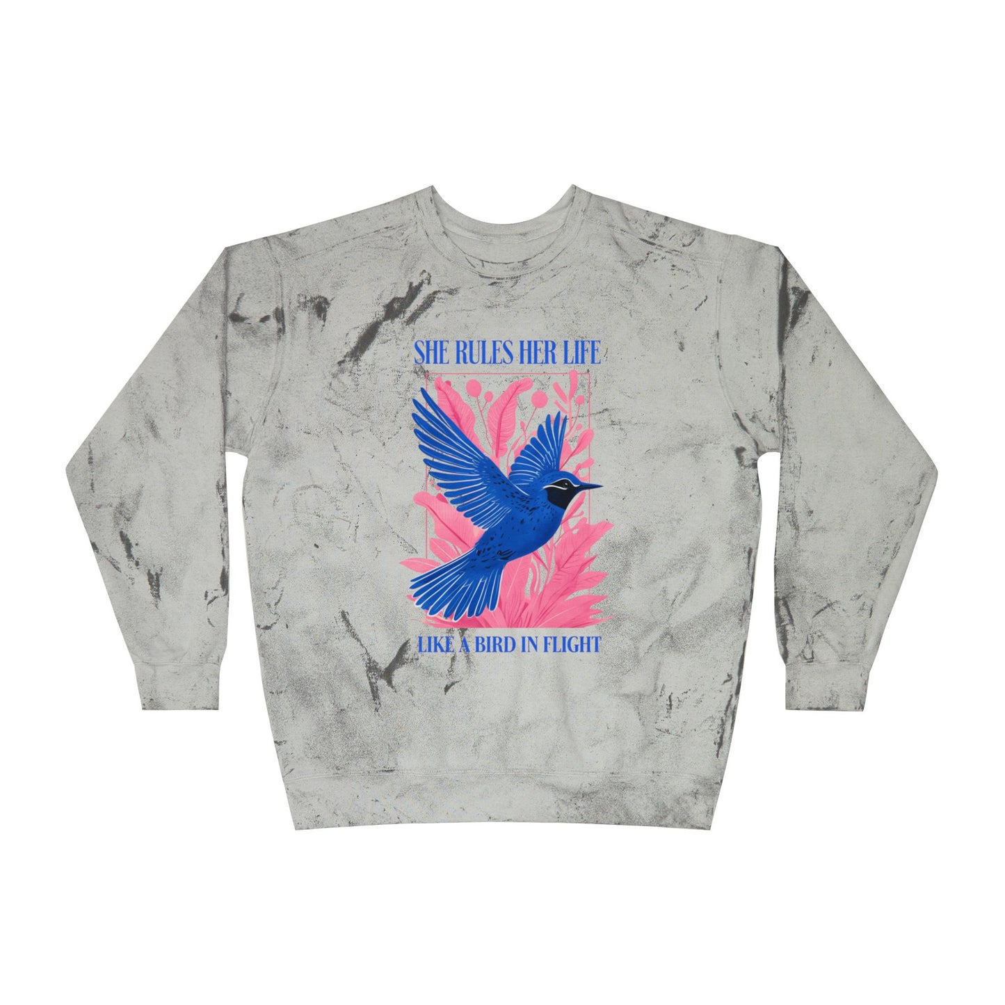 LYRICS - She Rules Her Life Like A Bird In Flight  Graphic Crewneck Sweatshirt NEW