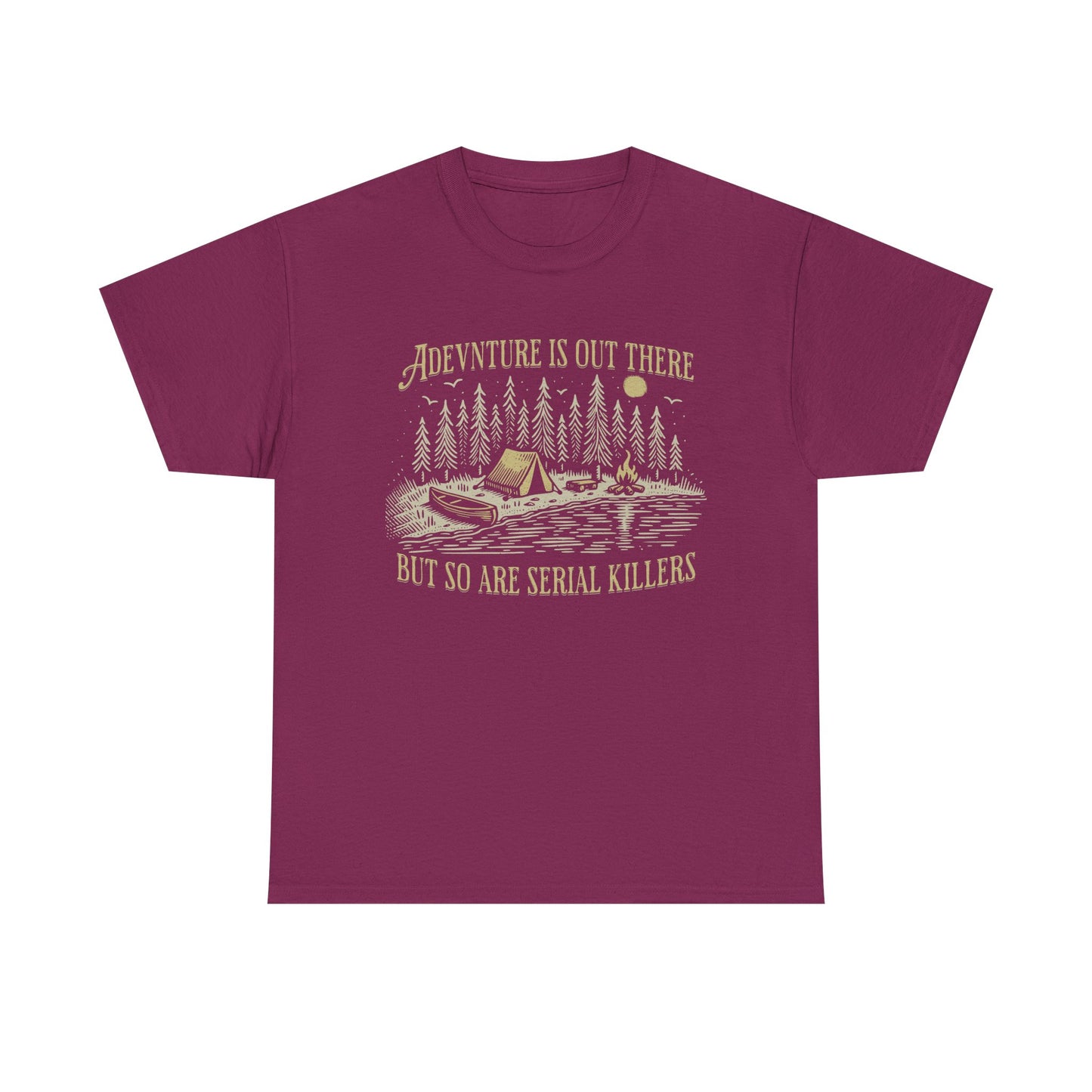 Adventure Is Out There Unisex Heavy Cotton Tee - Funny Outdoor Shirt