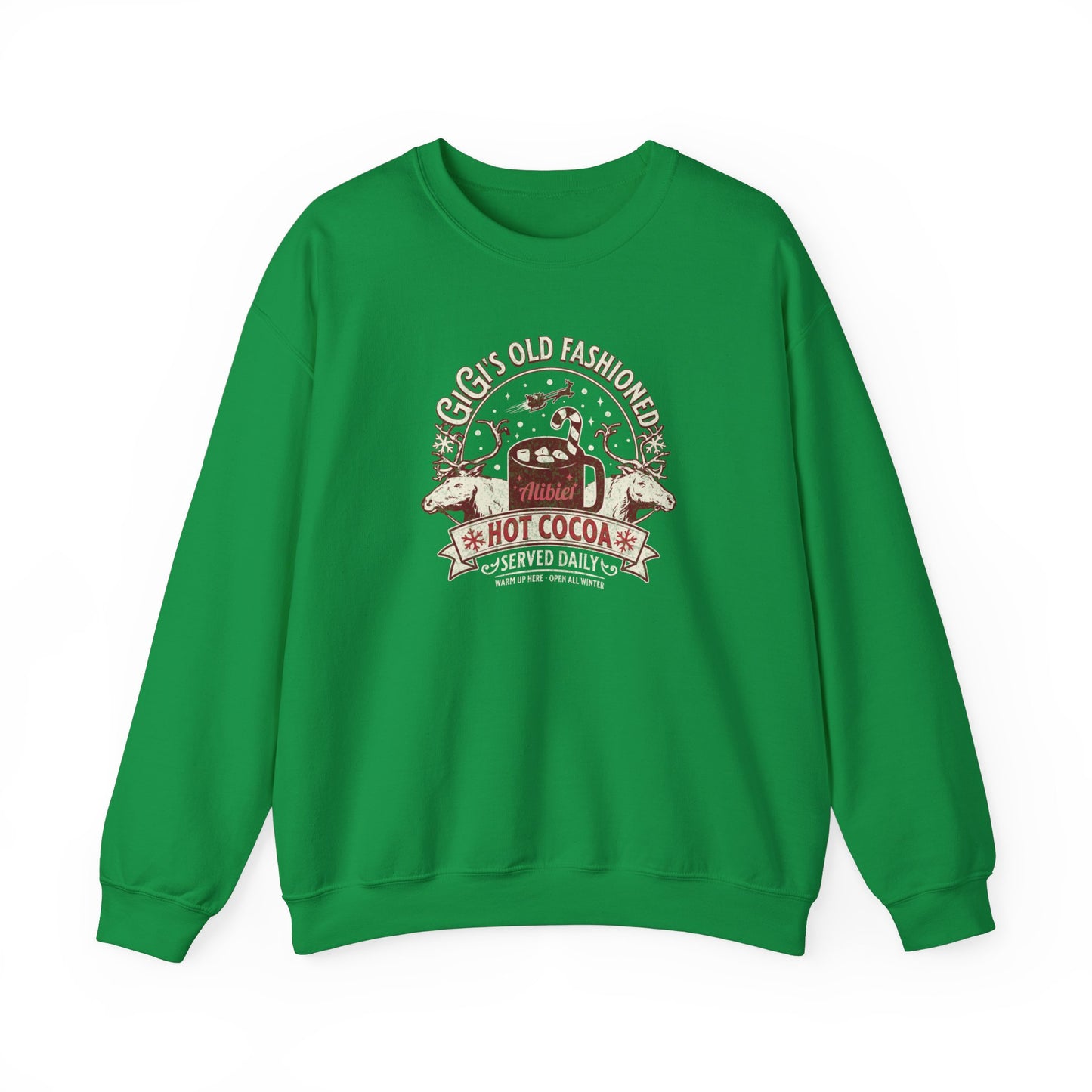 Christmas Cozy Hot Cocoa Crewneck Sweatshirt - Perfect for Winter Celebrations