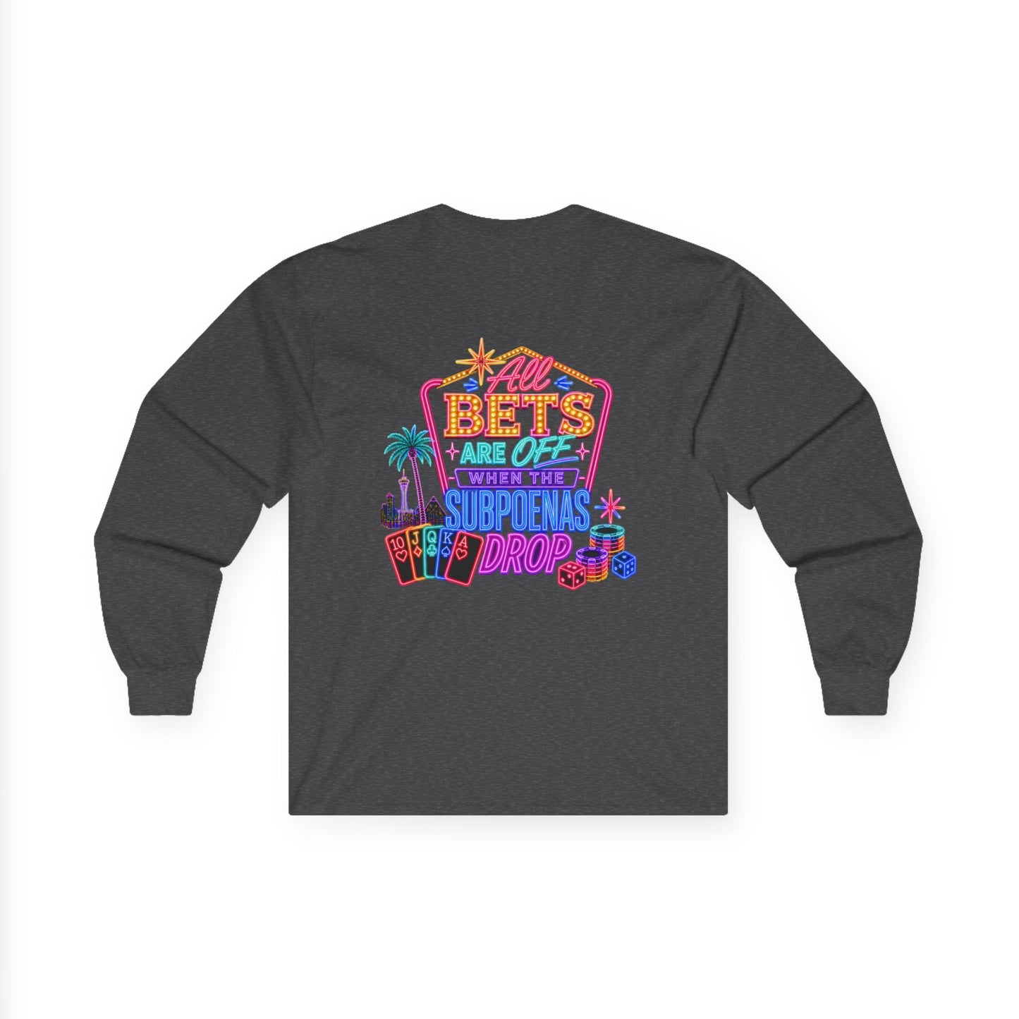 Retro Vegas Crewneck Long Sleeve Tee – "All Bets Are Off" Crime Con 26'