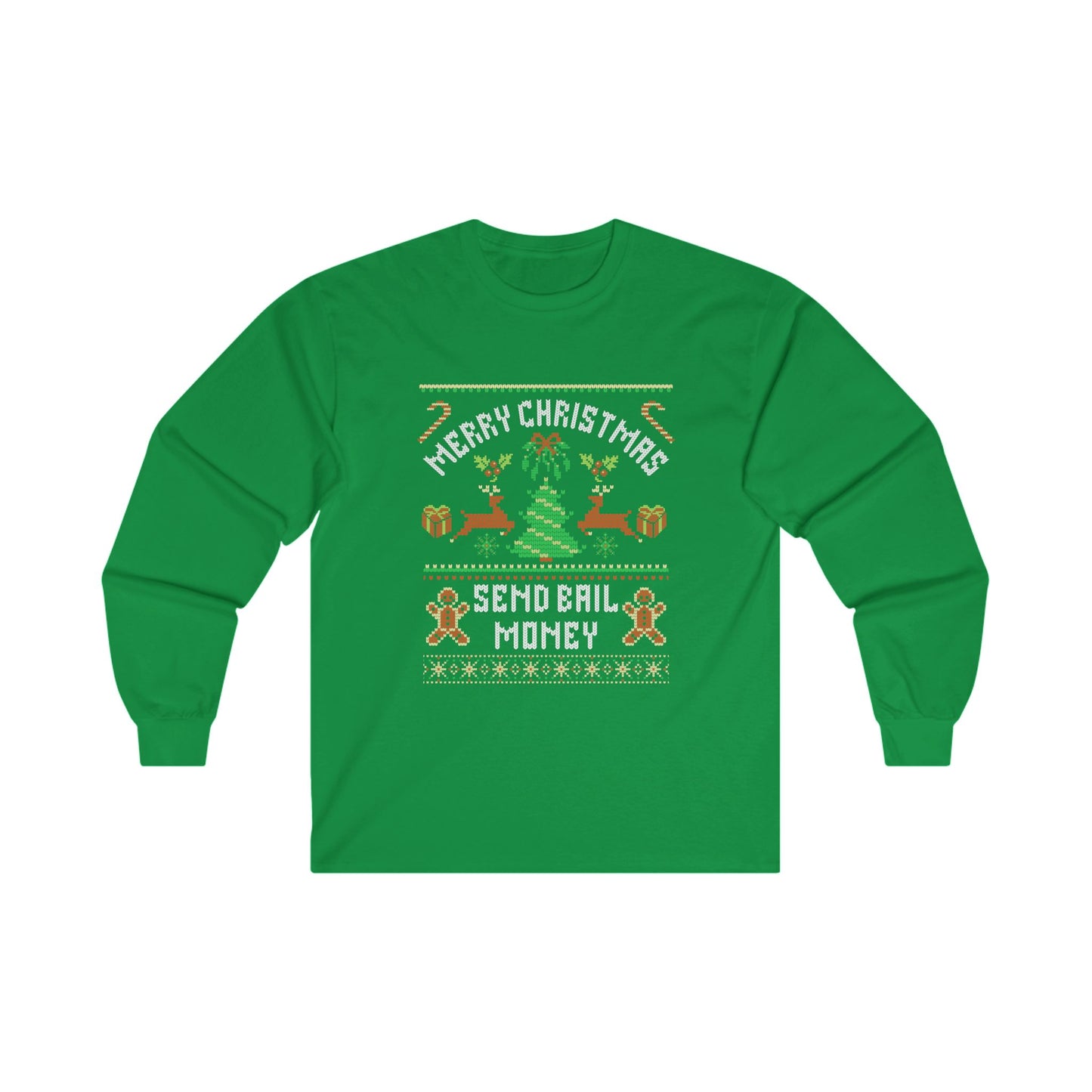 NEW Christmas Send Bail Money Long Sleeve Tee - Unisex Holiday Shirt