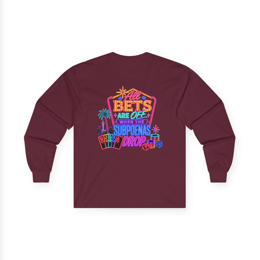 Retro Vegas Crewneck Long Sleeve Tee – "All Bets Are Off" Crime Con 26'