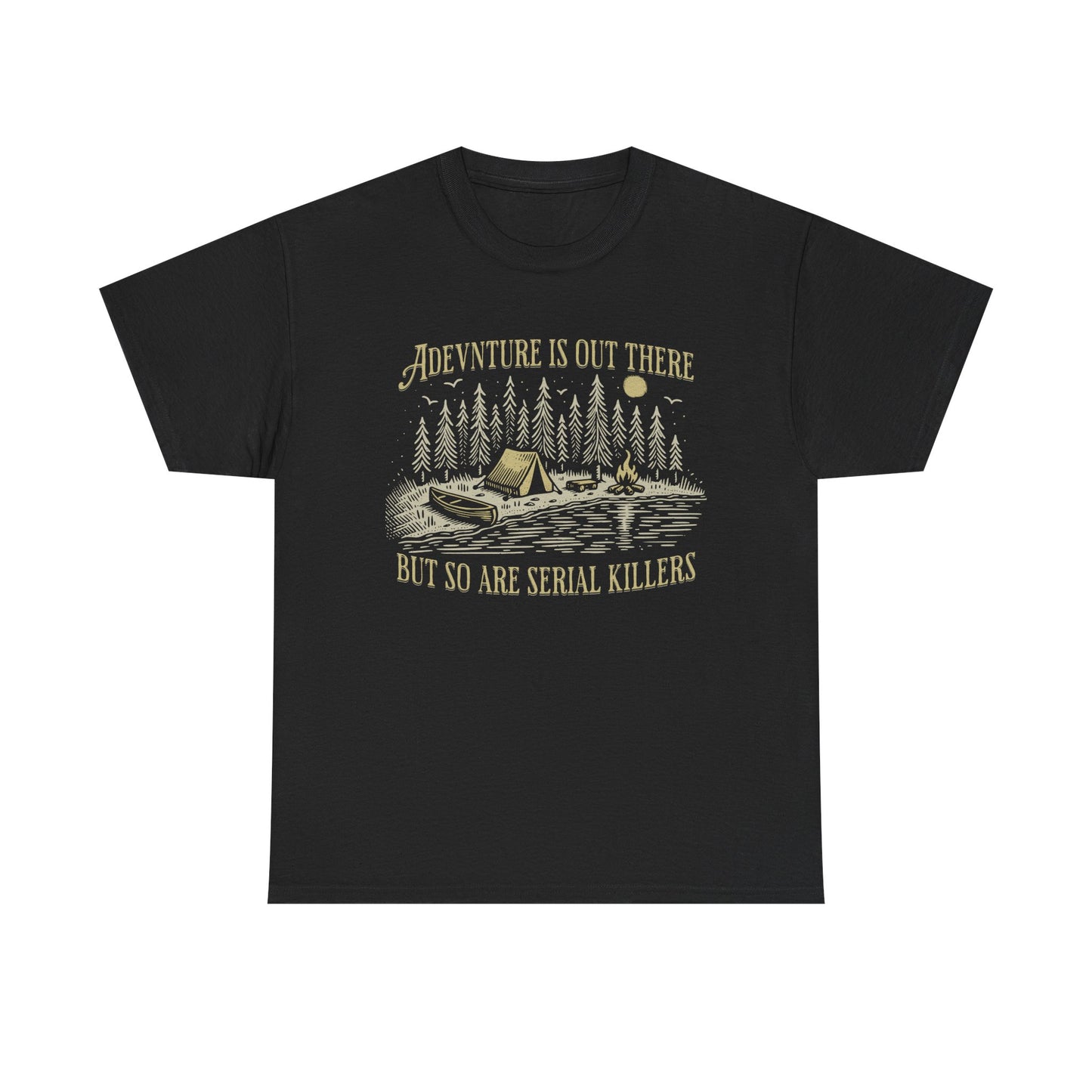 Adventure Is Out There Unisex Heavy Cotton Tee - Funny Outdoor Shirt
