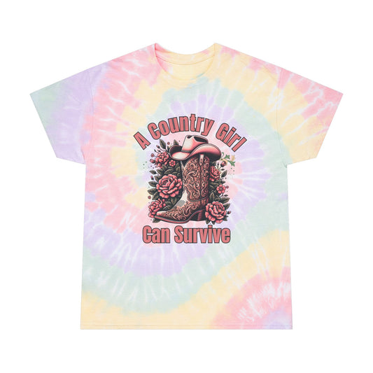 Tie-Dye Tee - A Country Girl Can Survive - NEW 2025