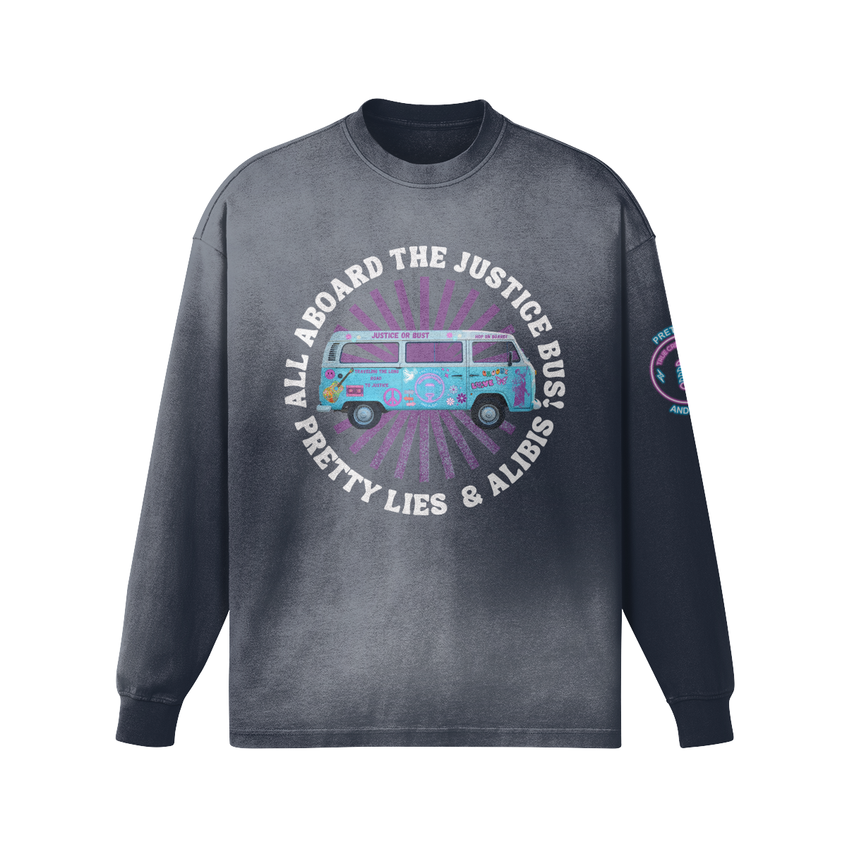 Faded Tie Dye Justice Bus Shirt